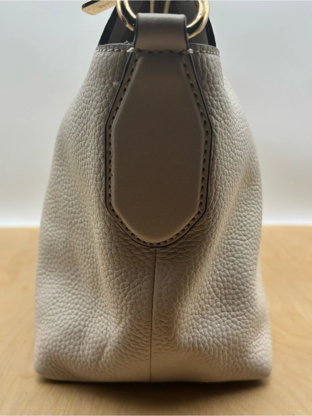Michael Kors white pebbled